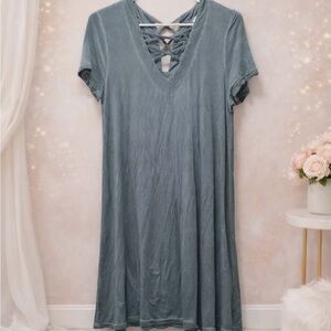 Umgee Charcoal Short Sleeve Top